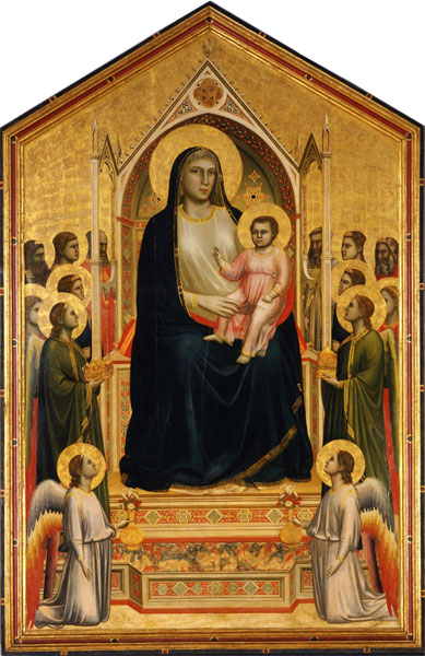 Ognissanti Madonna by Giotto at Uffizi Gallery in Florence